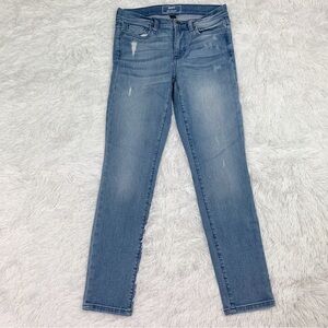 DKNY Soho Straight skinny jeans slightly distressed in blue